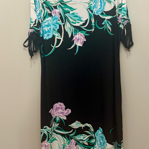 JM Collection Black Dress with Button Accents - Picture 8 of 8